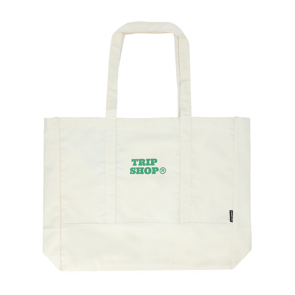 [Tripshop] TRIP SHOP LOGO ECO BAG- Casual daily plain fabric tote bag canvas beige bag - Made in Korea